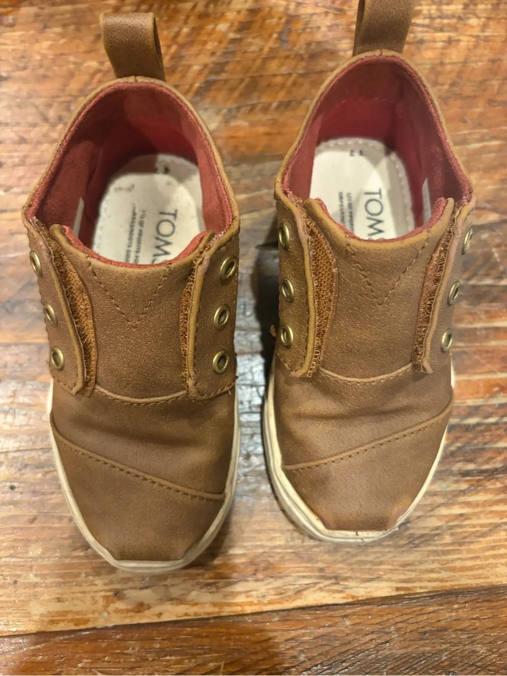 TOMS Kids Brown Slip-On Sneakers 7T